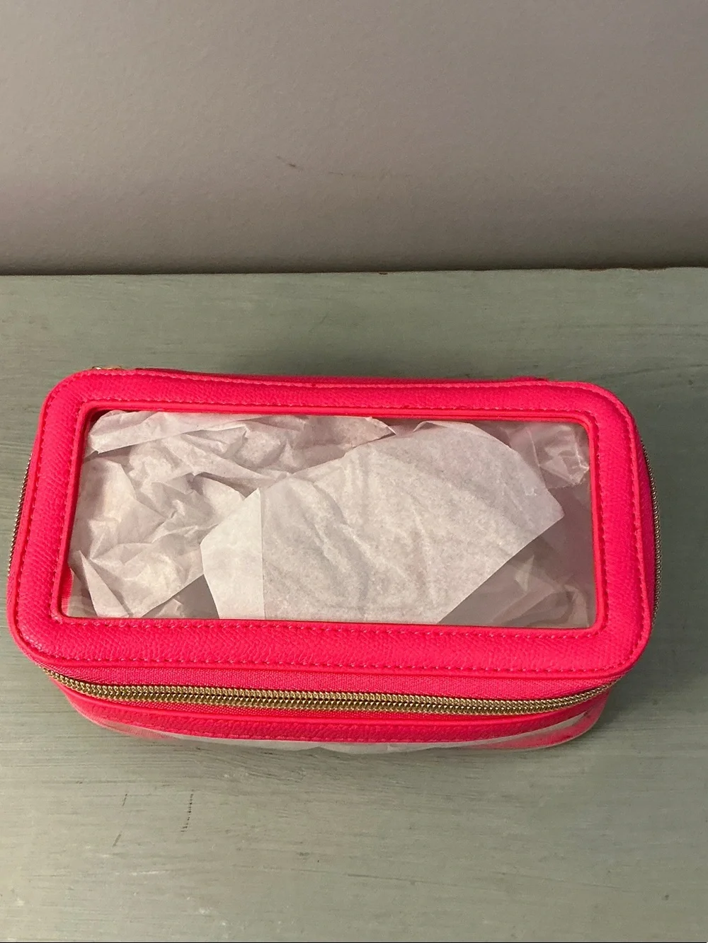 a new day Pink Clear Makeup Travel Case New